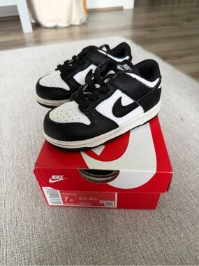 Nike Dunk Low “panda” Kids' Black/White Low-Top Sneakers